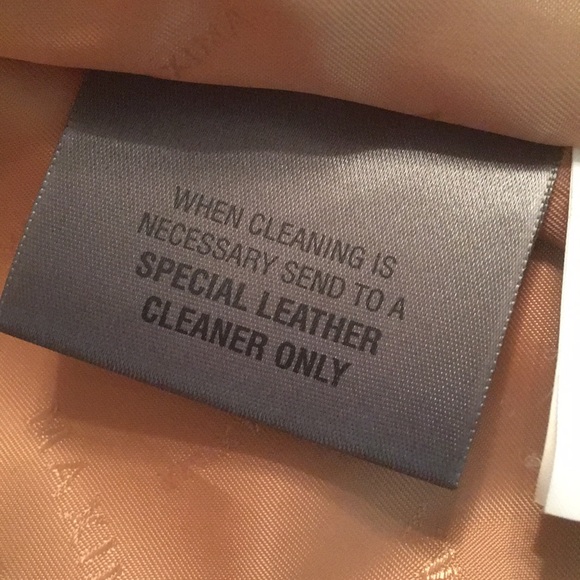 Ladies Cream Tan Leather Jacket. - Picture 5 of 7